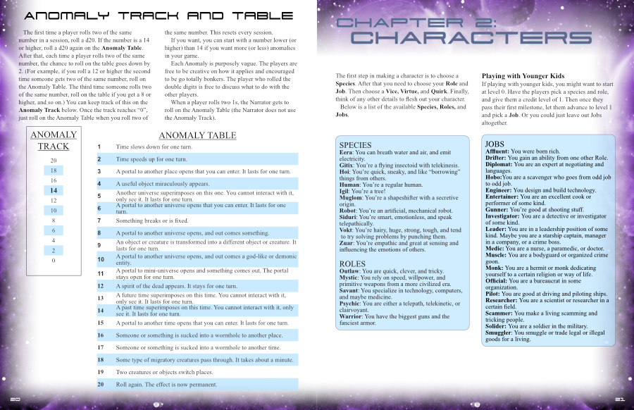 Anomoly Track and Table